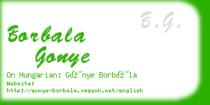 borbala gonye business card